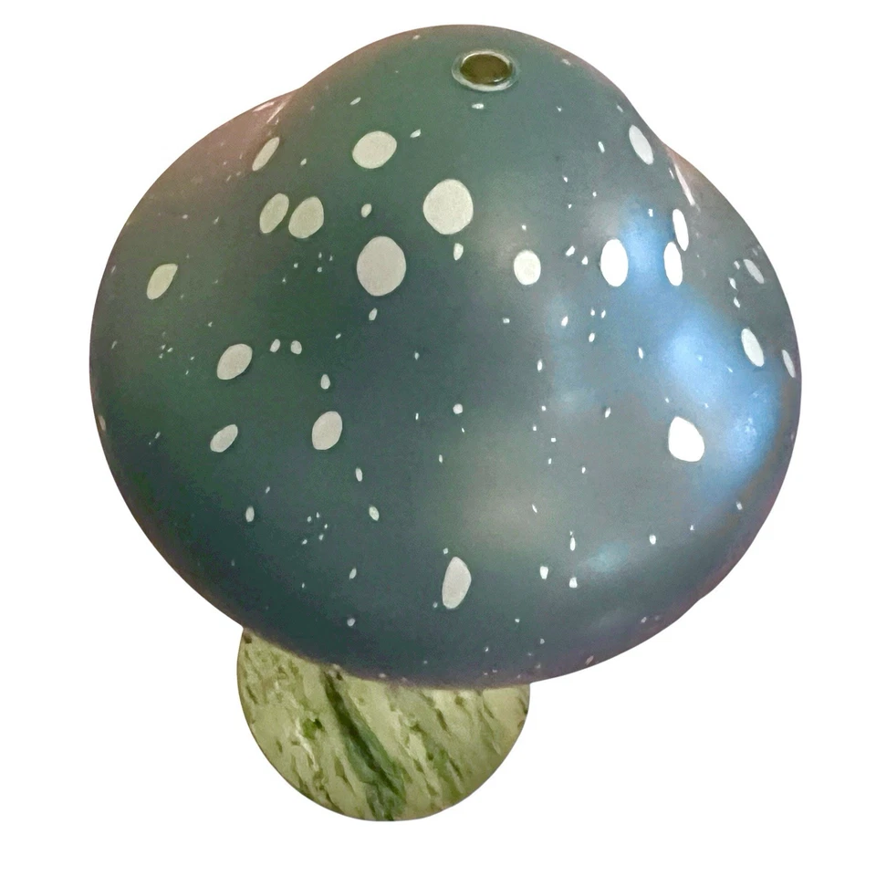 2025 John Derian para Target 10,5" abajur de mesa azul cogumelo recarregável NOVO - Imagem 3 de 4