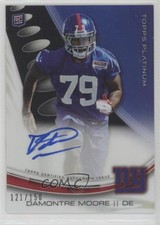 2013 Topps Platinum Rookie Refractors Black /150 Damontre Moore #A-DMO Auto fm0
