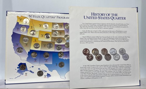 Collector's Archive 50 State Quarters Color Holder with 50 unused Coin. - Picture 2 of 3