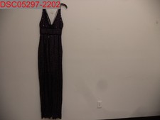 NWOT - Asos Design Women's Navy & Black Sequin Spaghetti Strap Dress, Size 4