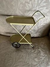 Target Bullseye Playground Gold 2-Tier Mini Coffee Bar Metal Cart Kitchen NWT