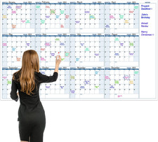 Large Dry Erase Calendar for Wall Yearly Wall Calendar Dry Erase, 37" X 57.9",
