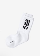 New SpoiledChild "SPOILED" White Ribbed Crew Socks  Gorpcore Y2K NIB