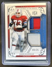 2025 Panini National Treasures John Hannah of the Hall Patch #/25 Patriots