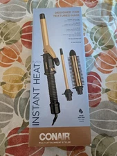 Conair Instant Heat Multi-Attachment Hair Styler Includes 2 Barrel & Round Brush