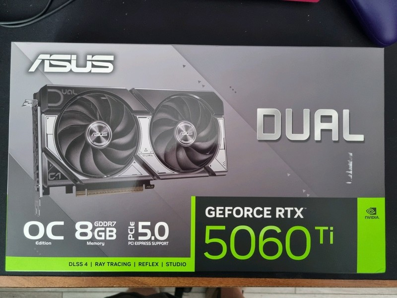 ASUS NVIDIA GeForce RTX 5060 Ti Dual OC Graphics Card 8GB
