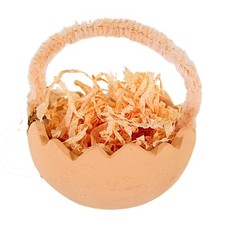Bethany Lowe 2.75in Cracked Egg Ornament, Resin, Easter Nested Grass TL1339.
