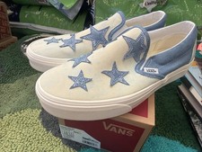 NWT VANS Women's FU Classic Slip-On Sneakers Starry Night Blue Denim Size 9