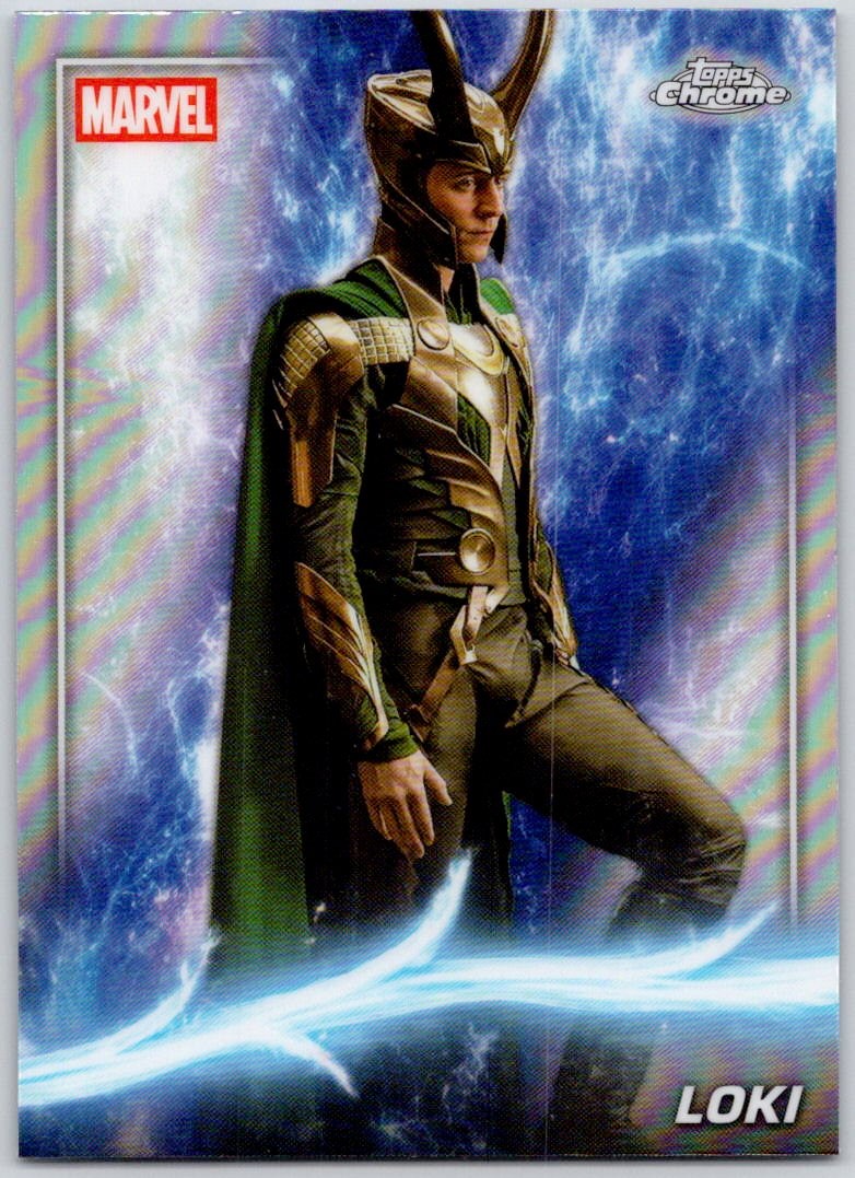 2025 Topps Chrome Marvel Studios #19 Loki Sky Blue RayWave Refractor