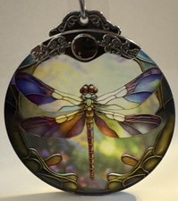 Sun Catcher/Christmas Ornament Stained Glass Decor Dragon Fly Hanging