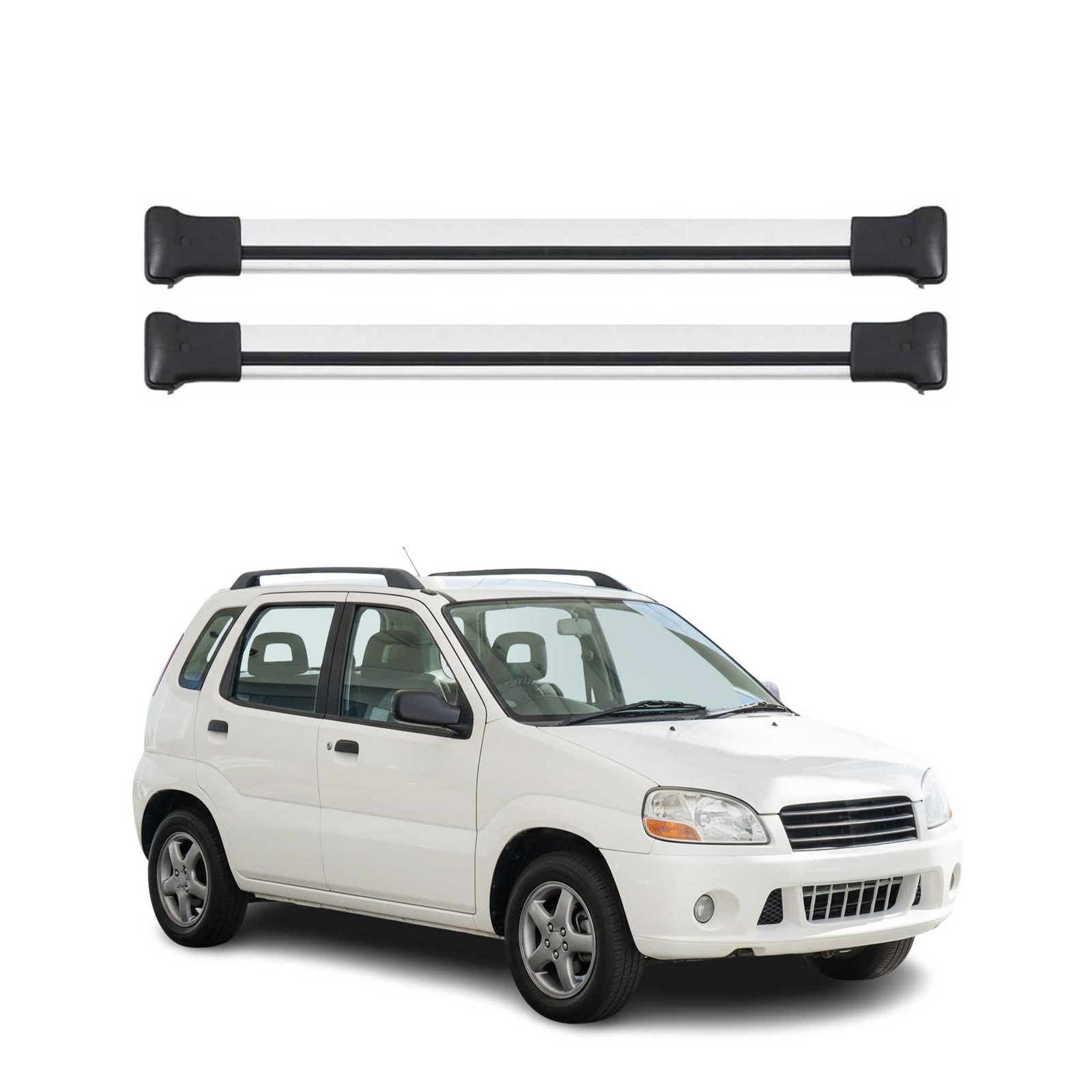 Barres de toit transversales resoudre le manque de coffre Suzuki Ignis 5p