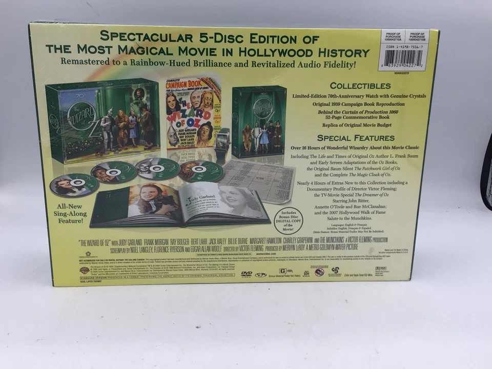 Волшебник страны Оз 70-летие окончательное коллекционное издание бокс-сет новый запечатанный - Изображение 4 из 4