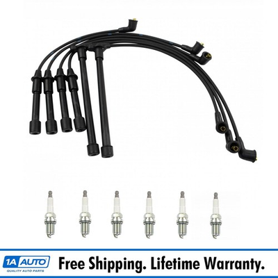 #ad #ad NGK Engine Spark Plugs amp; TRQ Ignition Wire Set Kit for Nissan SUV Truck New $74.95