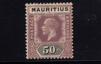 Mauritius 1921 KGV 50c dull purple and black MH SG 237 Sc 195 | eBay