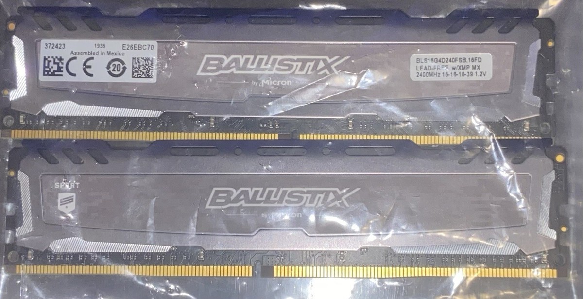 16GB (2x8GB) Crucial Ballistix Sport DDR4 2400MHz PC4-19200