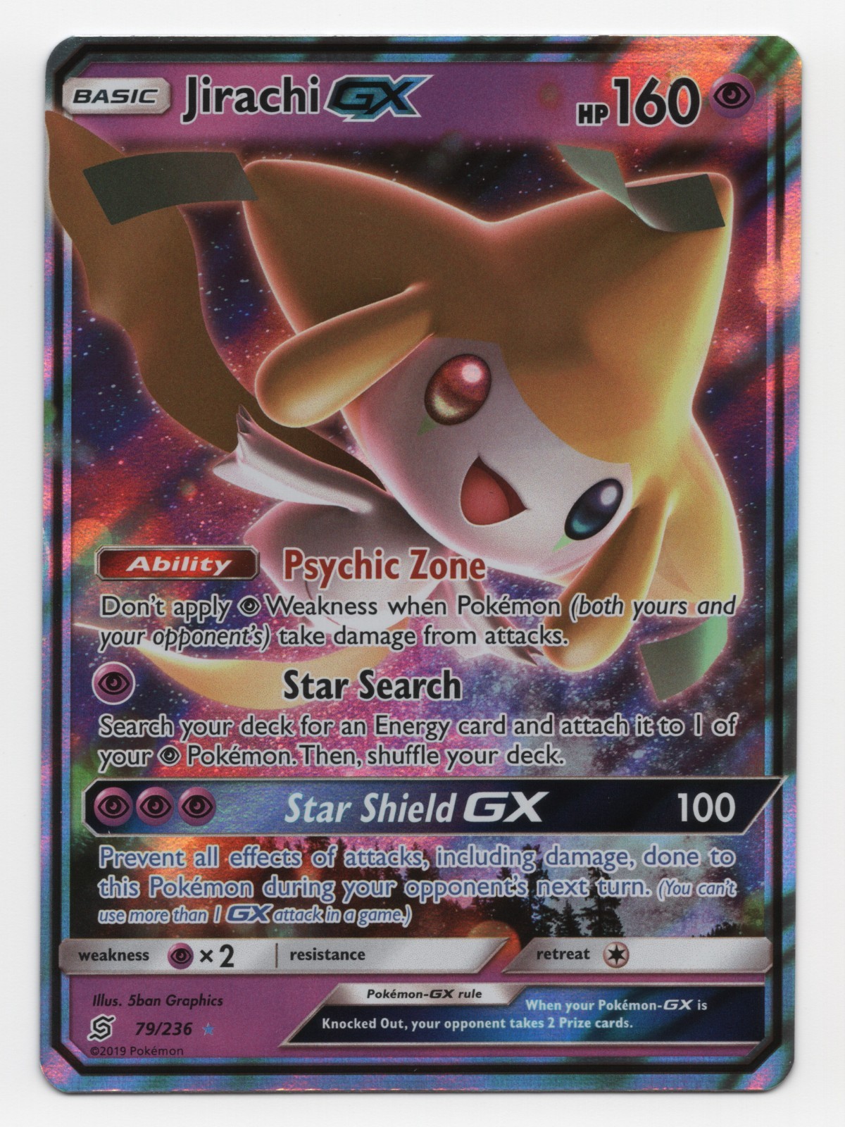 Pokemon TCG Sun & Moon Unified Minds Jirachi GX 79/236 Ultra Rare