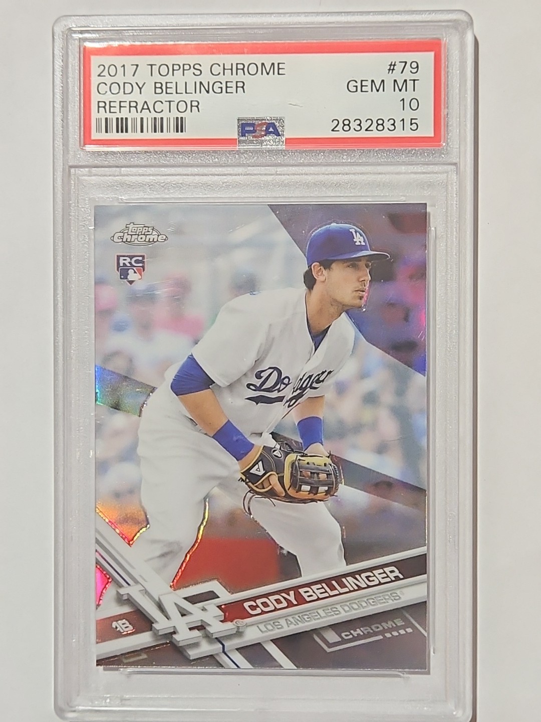 2017 Topps Chrome Cody Bellinger RC Refractor PSA 10 Rookie #79 Dodgers Yankees
