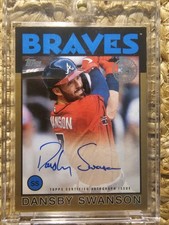2021 Topps Heritage Dansby Swanson 1986 Gold Auto #86A-DS Braves /50
