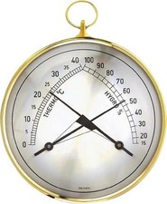 Thermo-Hygrometer Messber.0 b.40GradC/Luft 15-99% T.35mm Messingring TFA