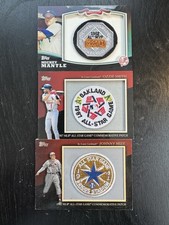 Lot Of 3 Topps Commemorative Patch Baseball Cards Mickey Mantle Ozzie Smith Mize
