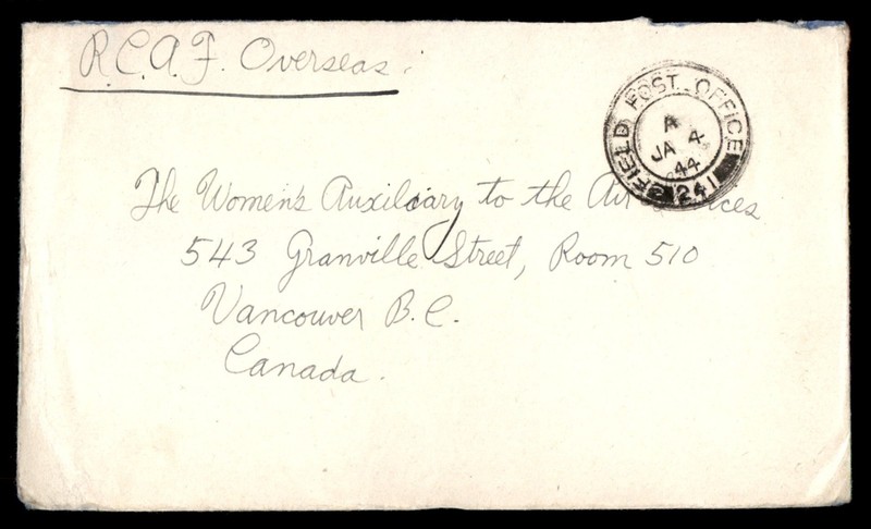 Mayfairstamps Canada 1944 RCAF Overseas Field PO to Vancouver Cover cca_05341