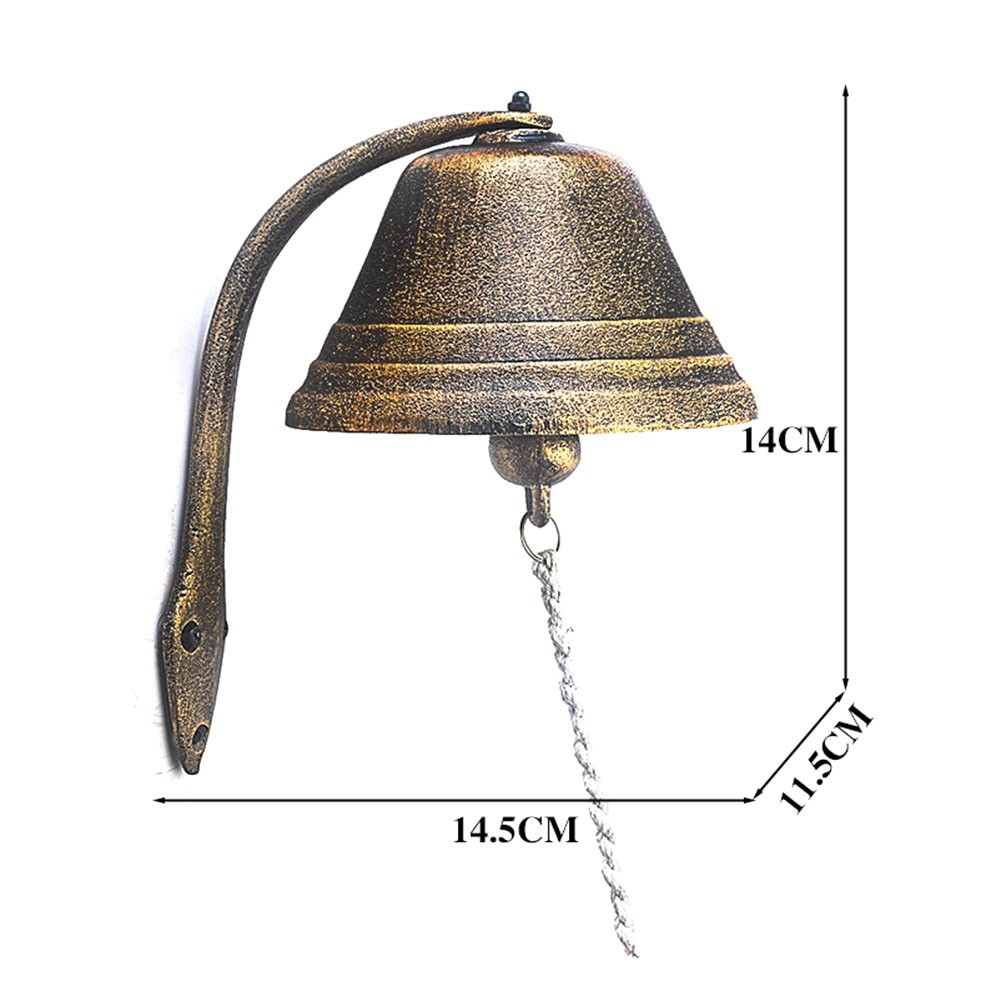 Dinner Bell for Outside or Inside Vintage  Doorbell Garden Knocker Rustic8478