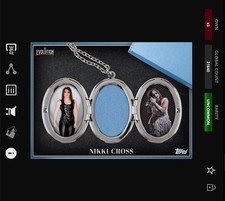 DIGITAL Topps WWE Slam 25 - EVOLUTION THEN & NOW MAT RELIC Blue - NIKKI CROSS