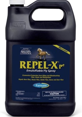 REPEL-X Fly Spray, 1 Gallon Concentrate (Makes 8 Gallons) Flies Gnats Mosquitoes