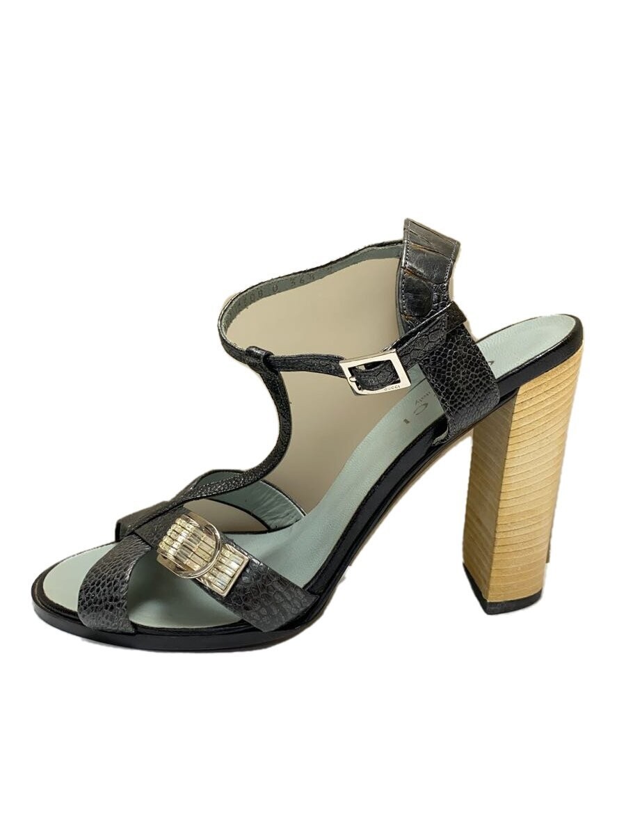 Gucci Leather Sandals Size 36.5 in Grey Style 2308
