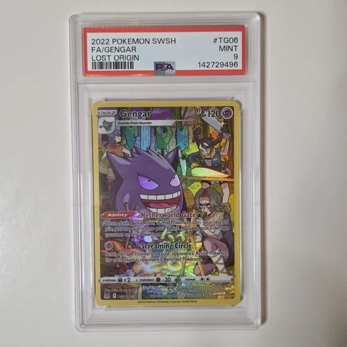 2022 Pokemon Gengar Full Art Holo SWSH FA Lost Origin #TG06/TG30 PSA 9