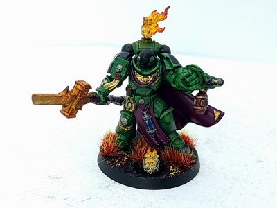 Warhammer 40K Space Marines Salamanders Vulkan He'stan Painted