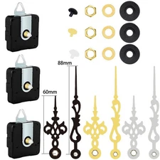 3Pcs Clock Mechanism Kit with 3 Styles Clock Hands for Clock Making 12mm