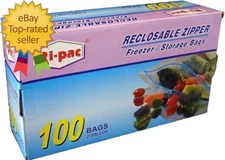 2 Gallon Size Zipper Ba  Freezer   Storage Bag 13X16 IN  100 Bags 