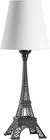 Urban Lifestyle Figural Eiffel Tower Table, Accent and Desk Lamp with White F...