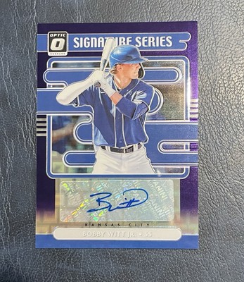 2021 Donruss Optic - Bobby Witt Jr Rookie Auto /15 - Purple Signature Series