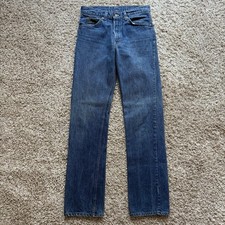 VTG 80s Levis 40509-0215 Jeans Mens 31x34 Fits 29x32 Orange Tab Blue Denim USA