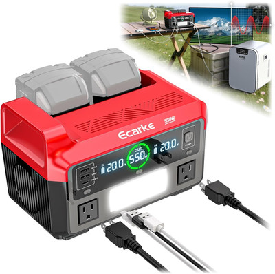 550W Portable Power Inverter Compatible with Dewalt 20V Battery, DC 18V to AC 11