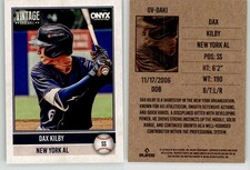 Dax Kilby 2026 ONYX Vintage Baseball OV-DAKI Yankees