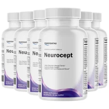 Neurocept Brain Support Formula for Cognitive Health Supplement - 6 Bottles