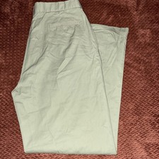 Vintage Polo Ralph Lauren Pants Mens 36 Green Pleated Baggy Chino Preppy Cuffed