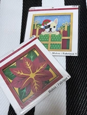 2 Lot Recollections Paper Layering Kit Christmas Dog & Poinsettia New Sealed