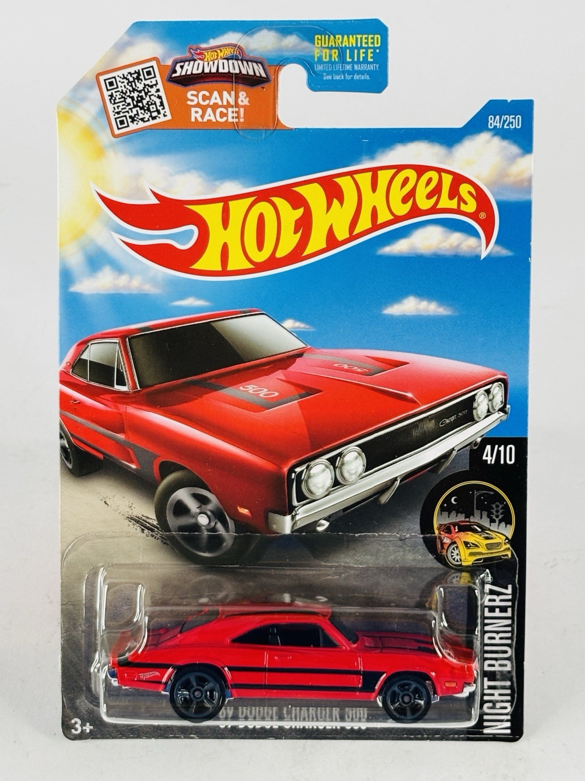 2016 Hot Wheels '69 Dodge Charger 500 RED Target Exclusive SPRING CARD 84/250