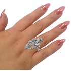 European Style Genuine Diamond Ring in 14k Solid White Gold 5 to 9.5 #R2147 — photo 4