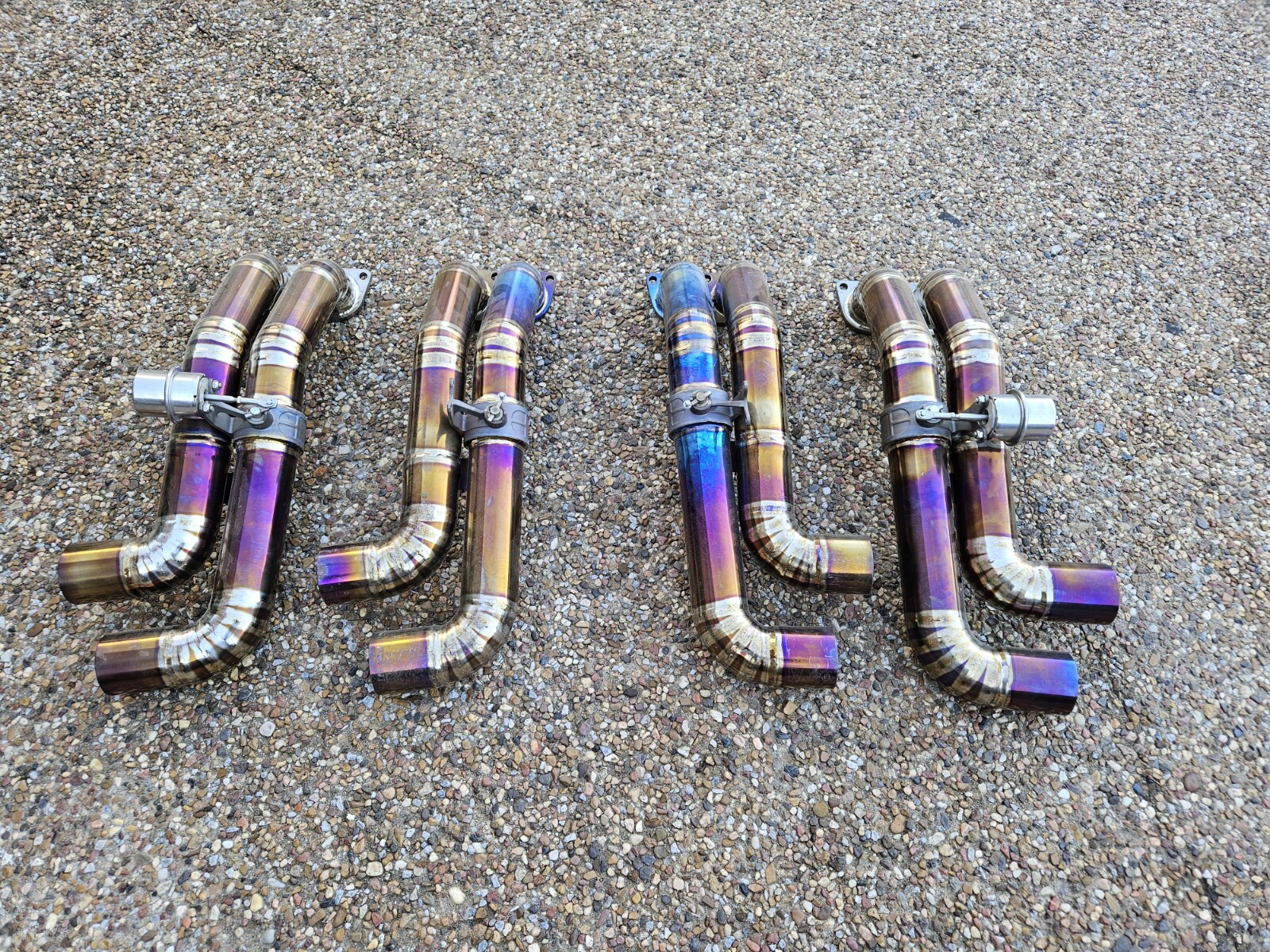 FERRARI F430 VALVETRONIC AUTHENTIC TITANIUM MUFFLER EXTENSION VALVE EXHAUST KIT