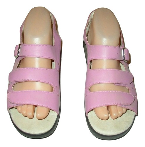 Propet Women Breeze Walker Sandals -Pink- Leather Slingback Shoes- 8 M - Picture 3 of 10