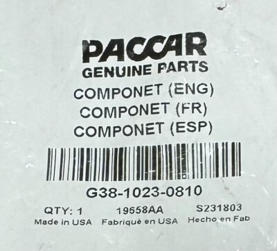 G38-1023-0810 Genuine Paccar Straight Fitting #8 Male NPT To