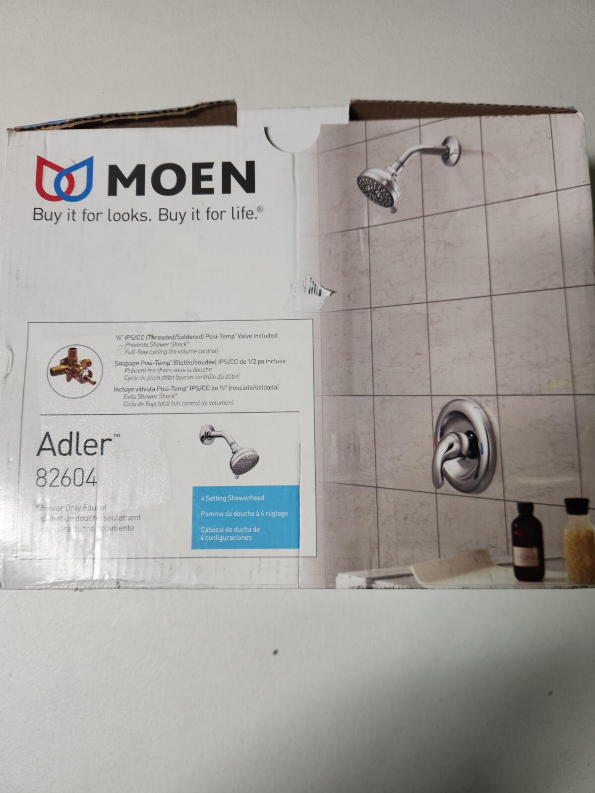 Moen Adler 82604 1Handle Chrome Tub and Shower Faucet READ No Valve