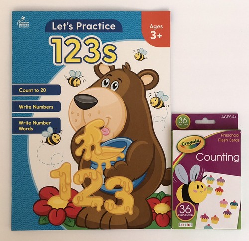 8 Kindergarten, Preschool Math Reading Writing Activities Workbooks & Flashcards - Picture 2 of 12