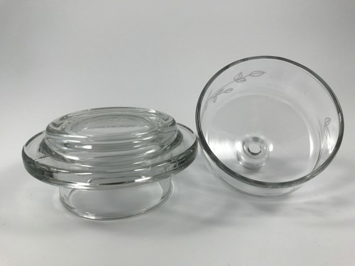 PRINZESSINNENHAUS GLAS "HERITAGE" INDIVIDUELL BEDECKT BUTTERDOSE & DECKEL BLATT AUFKLEBER - Bild 5 von 6
