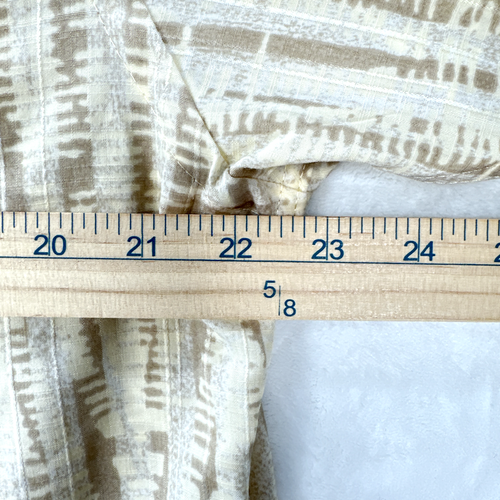 Van Heusen Hemd Herren Medium hellbraun creme Batik Allover Kühlzone bügelfrei - Bild 8 von 9